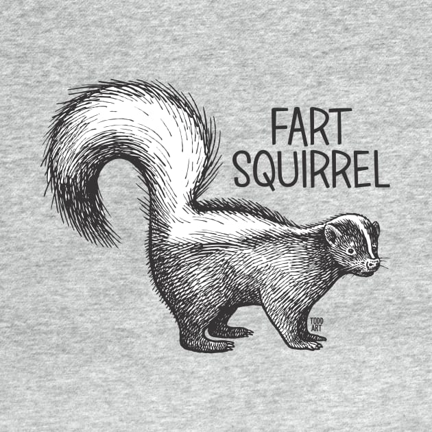 FART SQUIRREL by toddgoldmanart